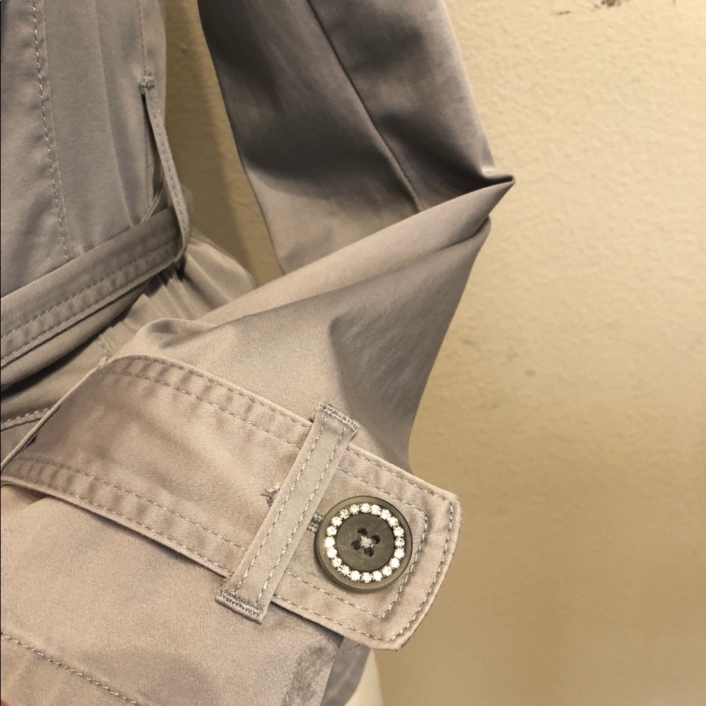 Sateen Grey Jacket w Rhinestone Buttons - Picture 4 of 8